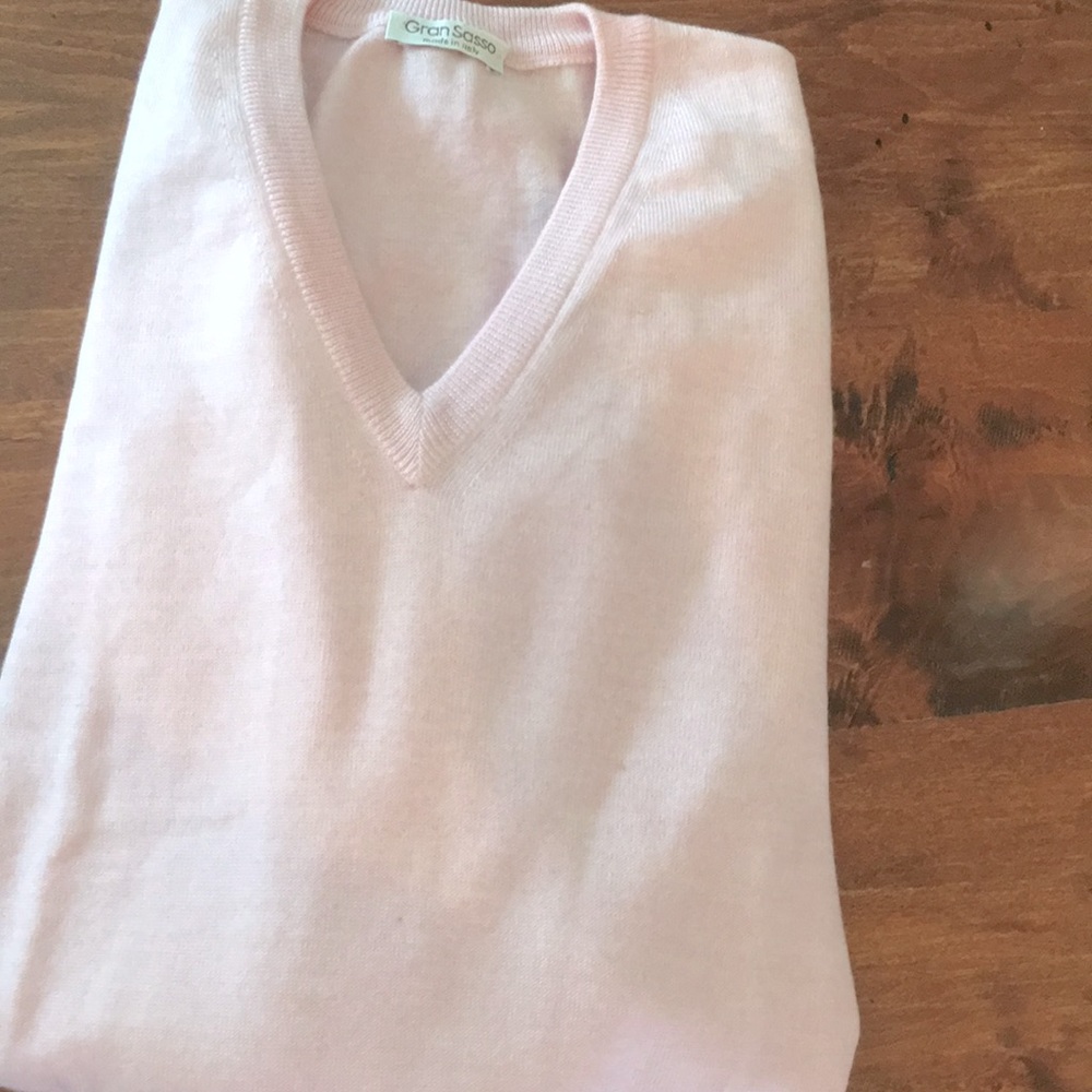 Mans soft pink long sleeve sweater
